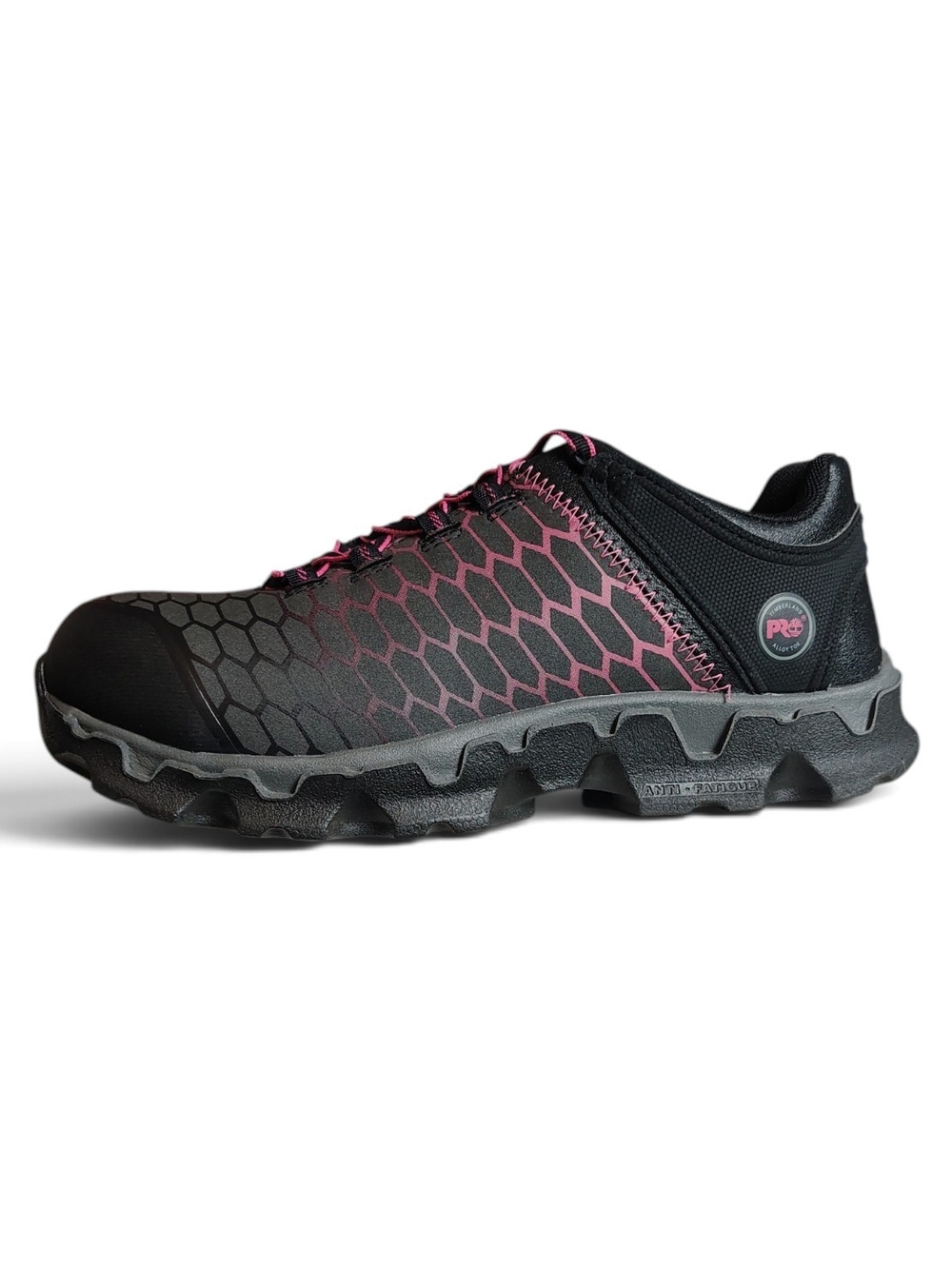 Timberland Pro Powertrain Sport Alloy Toe Work Shoes Black/Pink Women's Size 10M